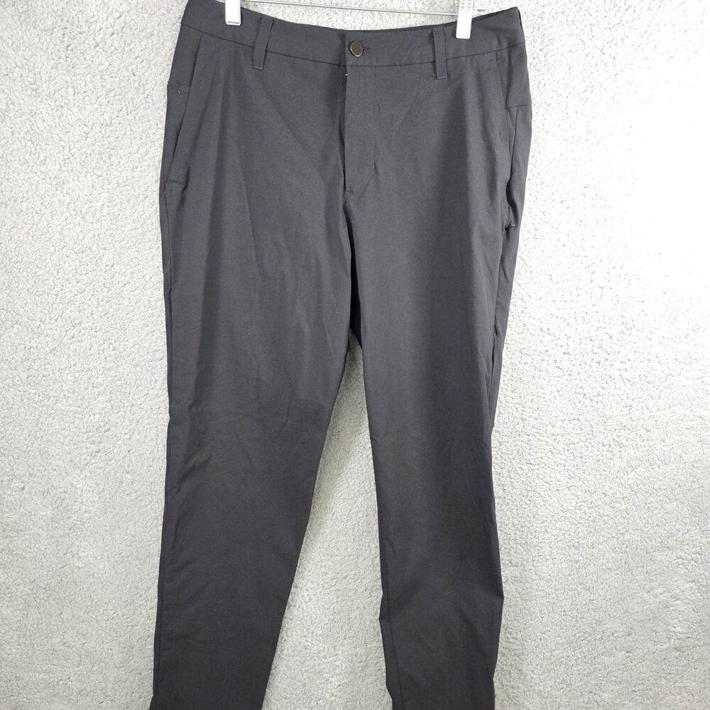 Lululemon Commission Golf Pant 32x30 Poly Black Stretchy Comfort M5AI8S